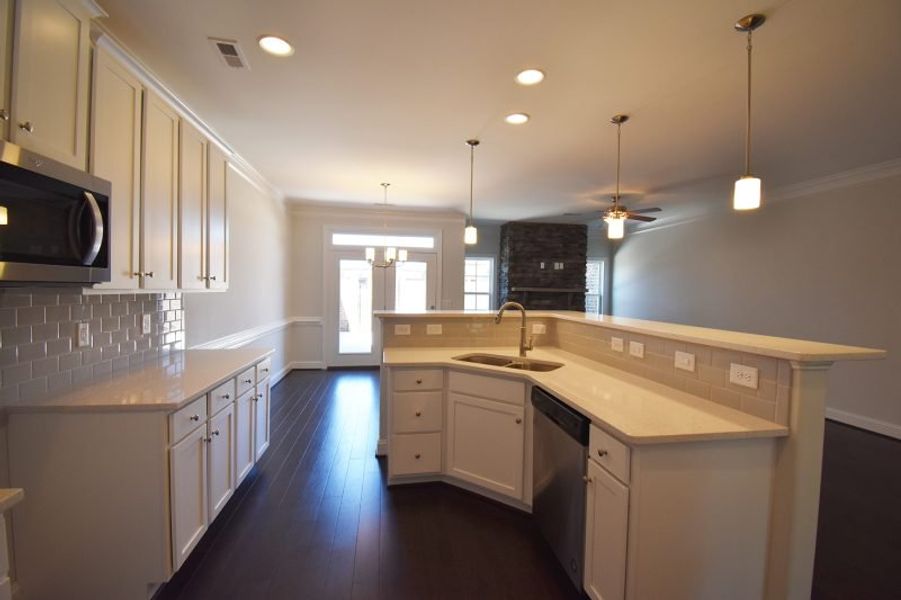 Representative furnished interior of a home built from the Cayman X by Keystone Homes NC in Trellises, High Point (Image 34).
