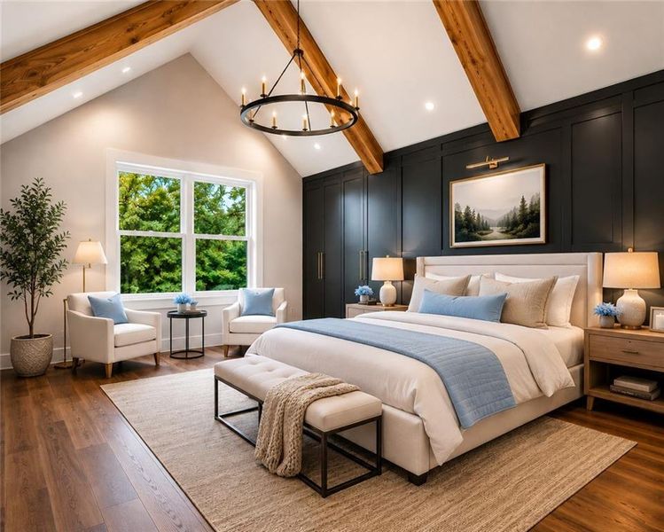 Furnished interior view inside a new home in , Emerson (Image 10).