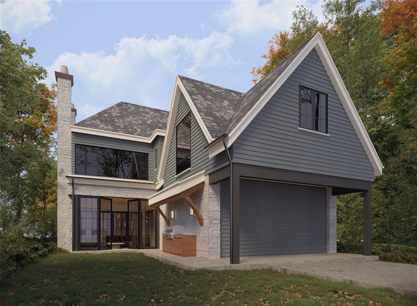 Front exterior of a new home in , University Park, TX, highlighting curb appeal (Image 1). Front exterior of a new home in , University Park, TX, highlighting curb appeal (Image 1).