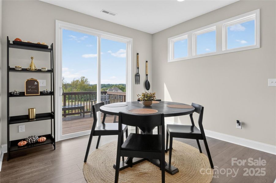 Furnished interior view inside a new home in Signature at Reid's Cove, Mooresville (Image 28). Furnished interior view inside a new home in Signature at Reid's Cove, Mooresville (Image 28).
