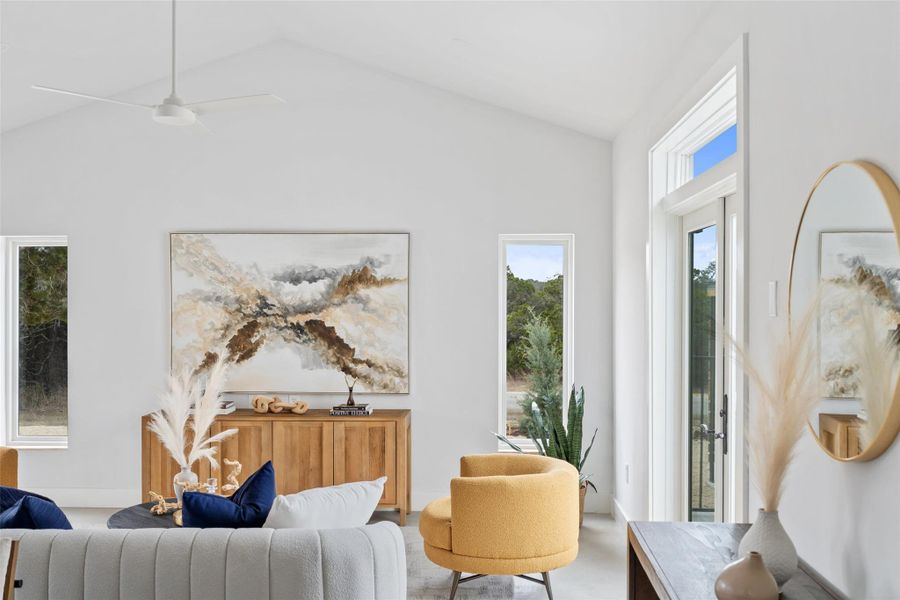 Furnished interior view inside a new home in , Wimberley (Image 9).