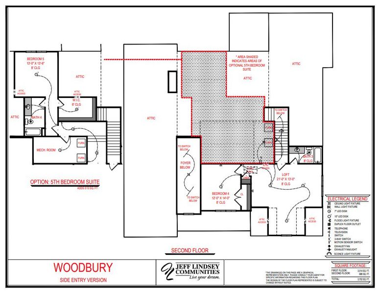 2D floor plan layout for the Woodbury A by Jeff Lindsey Communities in Lamar Farms, Newnan, GA (Image 3). 2D floor plan layout for the Woodbury A by Jeff Lindsey Communities in Lamar Farms, Newnan, GA (Image 3).