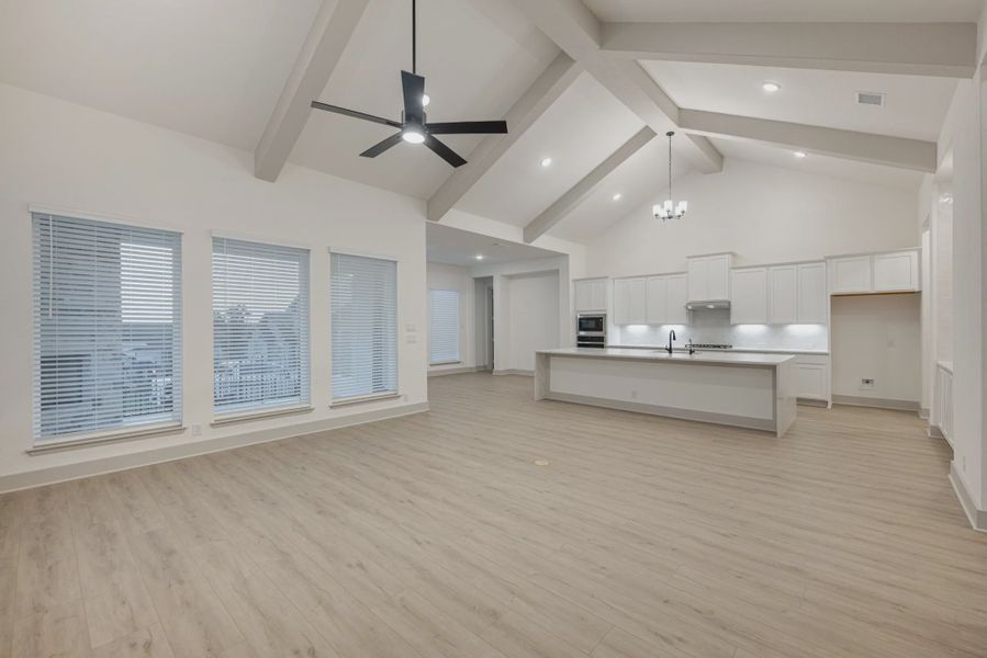 Representative unfurnished interior of a home built from the Drake by Chesmar Homes in Mesa Western, Cibolo (Image 10).