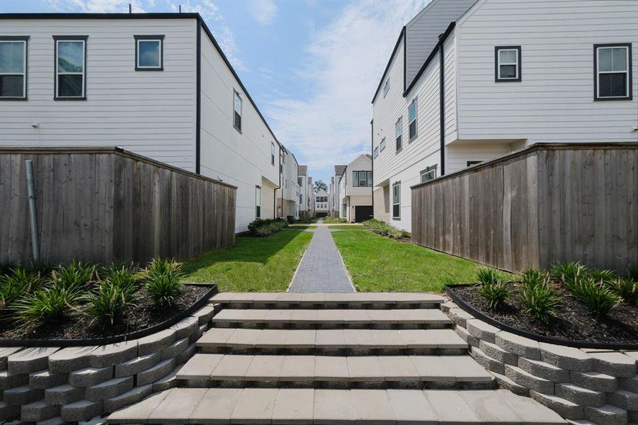 Walking Path to Courtyard