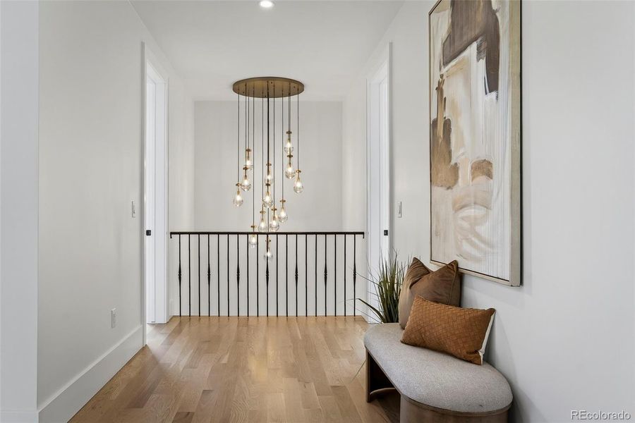 2nd floor hallway leading to secondary bedrooms