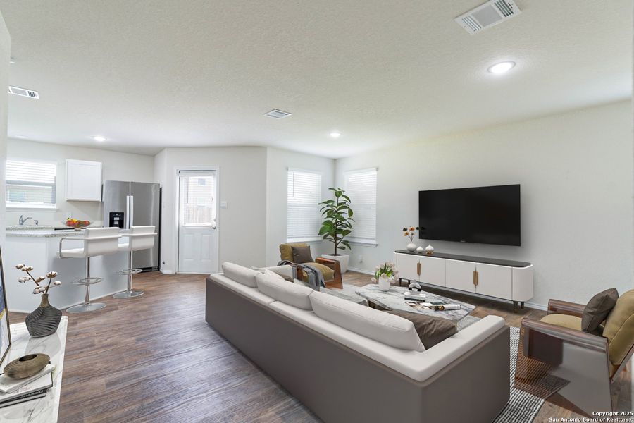 Furnished interior view inside a new home in Whisper Falls, San Antonio (Image 7). Furnished interior view inside a new home in Whisper Falls, San Antonio (Image 7).