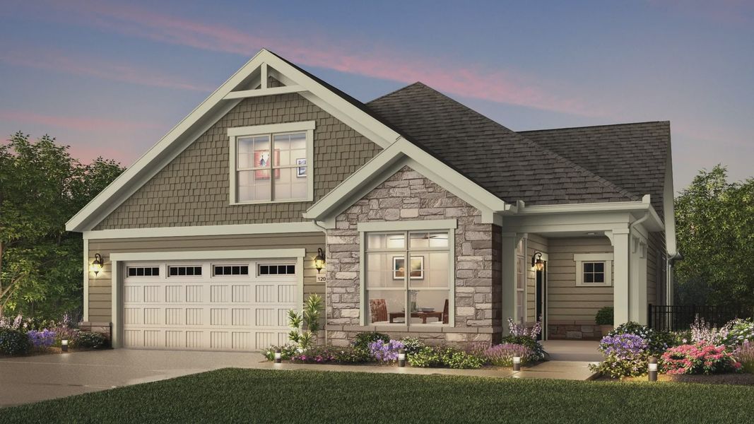 Representative exterior photo of a completed home built from the Verona by Epcon Communities in The Grove at Haven Hill, Lenoir City, TN (Image 2). Representative exterior photo of a completed home built from the Verona by Epcon Communities in The Grove at Haven Hill, Lenoir City, TN (Image 2).
