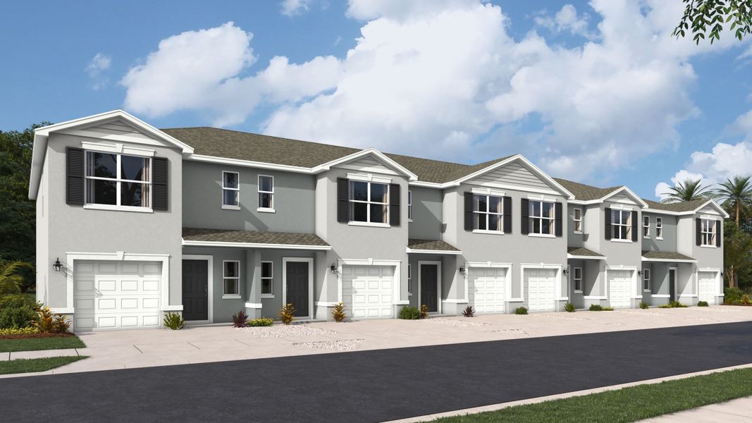 Front exterior of a new home in Star Farms at Lakewood Ranch, Lakewood Ranch, FL, highlighting curb appeal (Image 18). Front exterior of a new home in Star Farms at Lakewood Ranch, Lakewood Ranch, FL, highlighting curb appeal (Image 18).