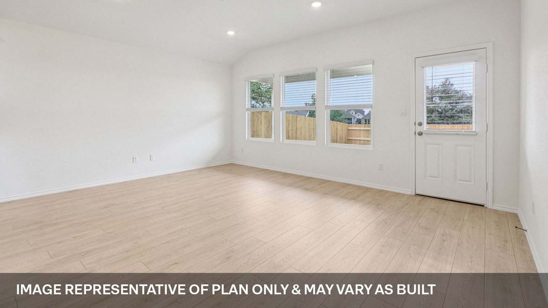 Representative unfurnished interior of a home built from the The Easton by D.R. Horton in Valverde, Bastrop (Image 10).