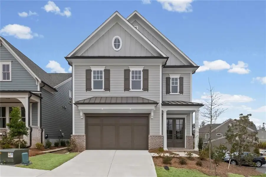Front exterior of a new home in , Canton, GA, highlighting curb appeal (Image 22).