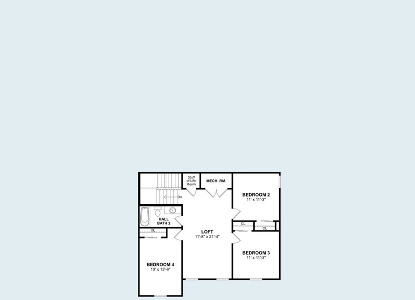 2D floor plan layout of this home in Aspire at Noble Ridge, Howe, TX (Image 5). 2D floor plan layout of this home in Aspire at Noble Ridge, Howe, TX (Image 5).