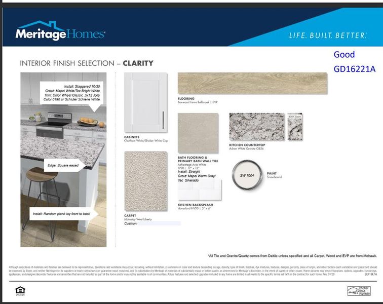 Sample of building materials used in homes in Stratton Place, Greenville (Image 8).