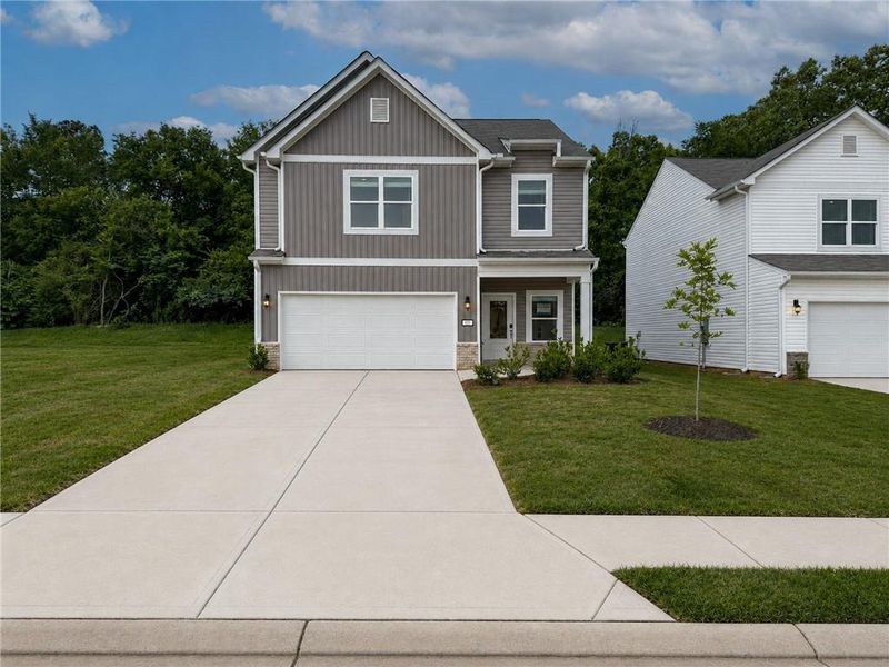 Front exterior of a new home in , Rockmart, GA, highlighting curb appeal (Image 1). Front exterior of a new home in , Rockmart, GA, highlighting curb appeal (Image 1).