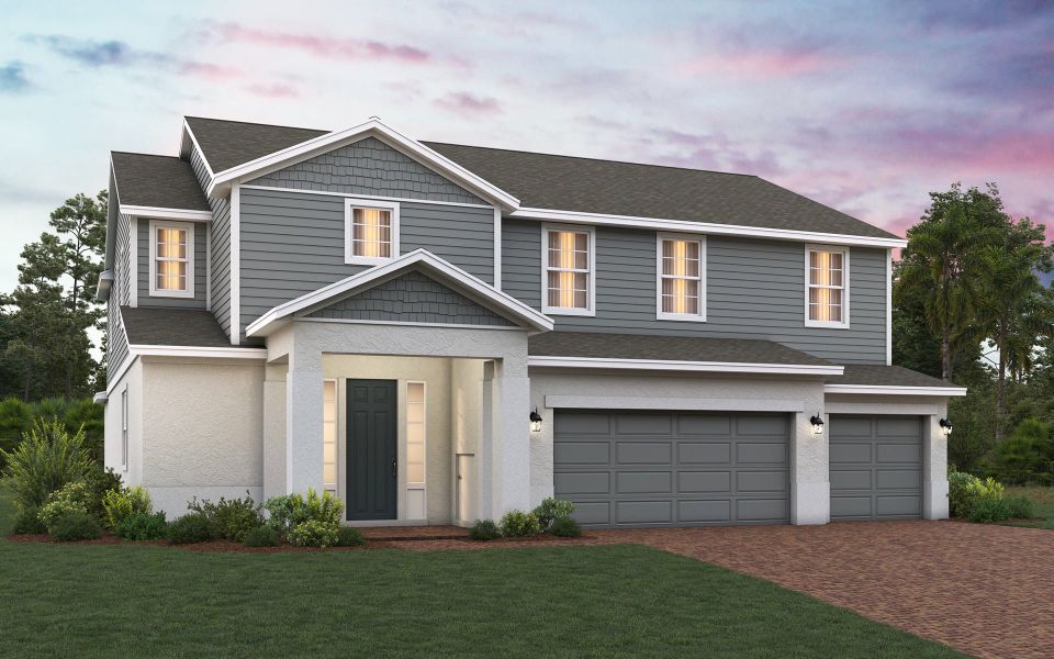 Representative exterior photo of a completed home built from the Sullivan by Trinity Family Builders in Trinity Gardens, Deland, FL (Image 2). Representative exterior photo of a completed home built from the Sullivan by Trinity Family Builders in Trinity Gardens, Deland, FL (Image 2).