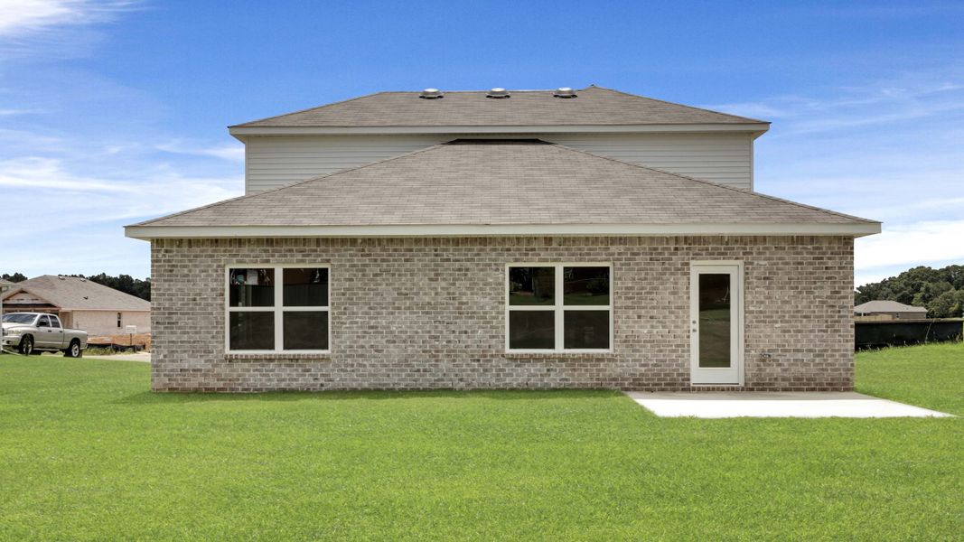 Exterior details and patio area of a home in Bailey Park, Fayetteville (Image 4).
