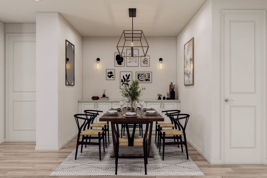 Representative furnished interior of a home built from the F by Tri Pointe Homes in Candelas Townhomes, Arvada (Image 16).