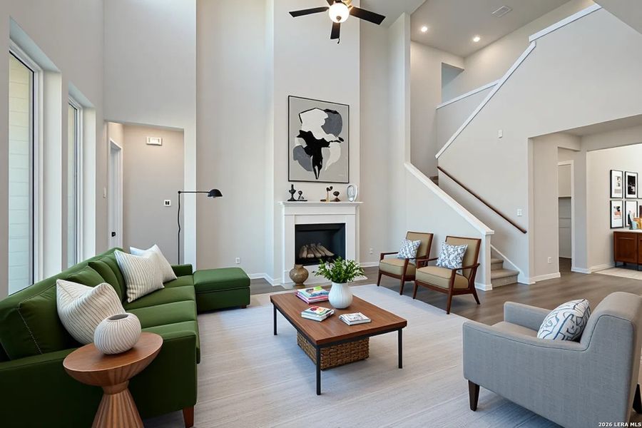 Furnished interior view inside a new home in Meyer Ranch, New Braunfels (Image 10).