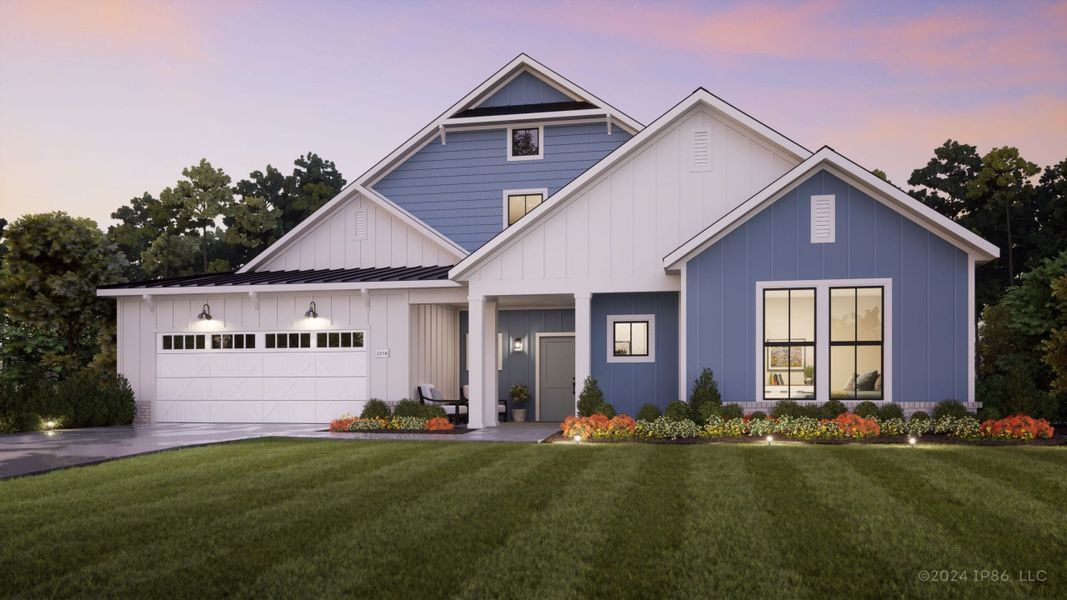 Representative exterior photo of a completed home built from the Provenance by Perfection Builders in The Courtyards at The Heritage, Andover, KS (Image 6).