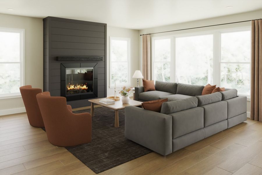 Representative furnished interior of a home built from the Carrington by Fischer Homes in Stonehaven, Hoschton (Image 3).