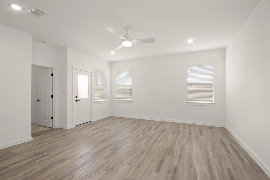 Open great room (*Photo not of actual home and used for illustration purposes only.)