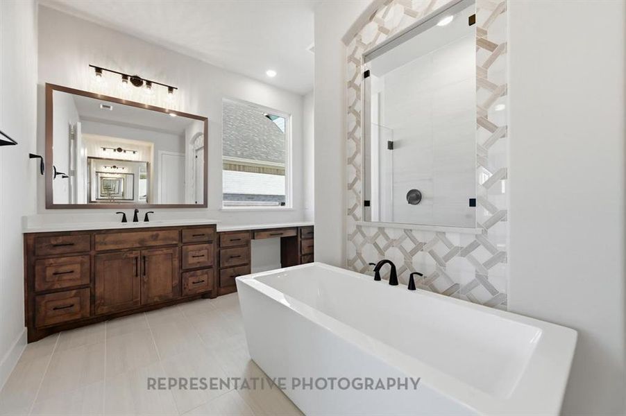 Furnished interior view inside a new home in Star Trail: 65ft. lots, Prosper (Image 12). Furnished interior view inside a new home in Star Trail: 65ft. lots, Prosper (Image 12).