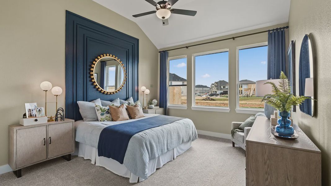 Representative furnished interior of a home built from the Hillcrest by Chesmar Homes in Artavia, Conroe (Image 23).