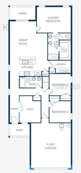 2D floor plan layout of this home in Heritage Station, Punta Gorda, FL (Image 3).