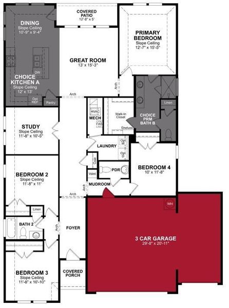 Beazer Homes Goodland Magnolia Floorplan.