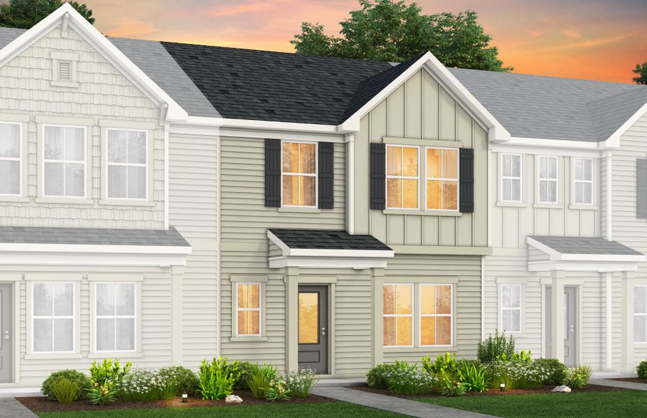 Representative exterior photo of a completed home built from the Graylyn by Pulte Homes in Parkside Towns, Charlotte, NC (Image 27).