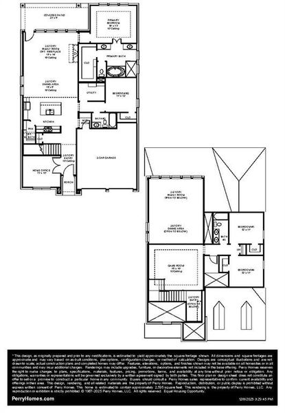 2D floor plan layout of this home in Myrtle Creek, Waxahachie, TX (Image 3).