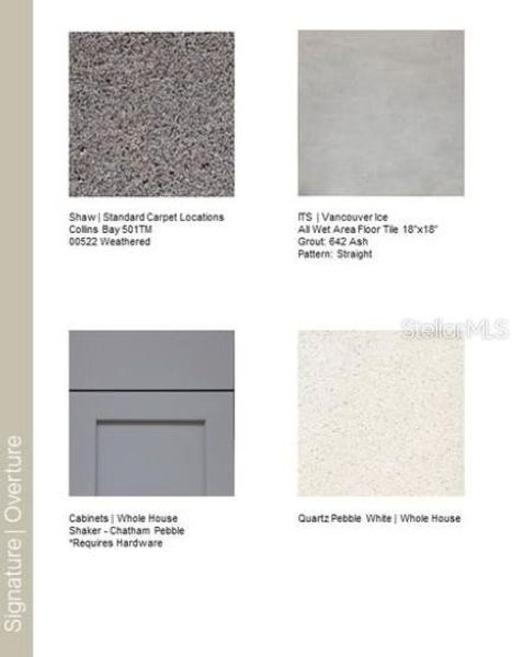 Design Selections ~ Home is under construction, selections are subject to change Design Selections ~ Home is under construction, selections are subject to change