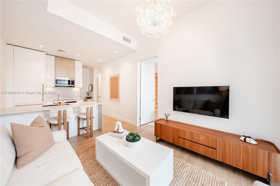 Furnished interior view inside a new home in , Miami (Image 8).