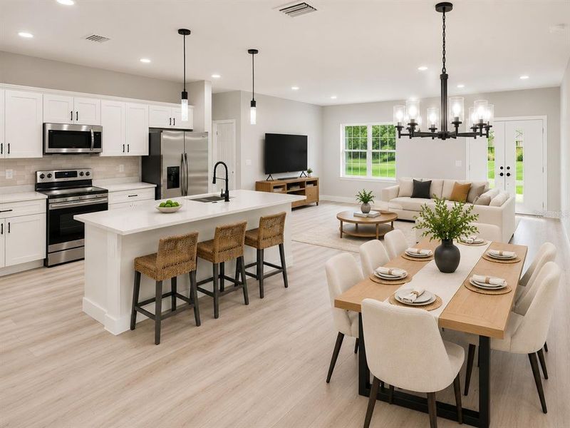 Furnished interior view inside a new home in , Citrus Springs (Image 8). Furnished interior view inside a new home in , Citrus Springs (Image 8).