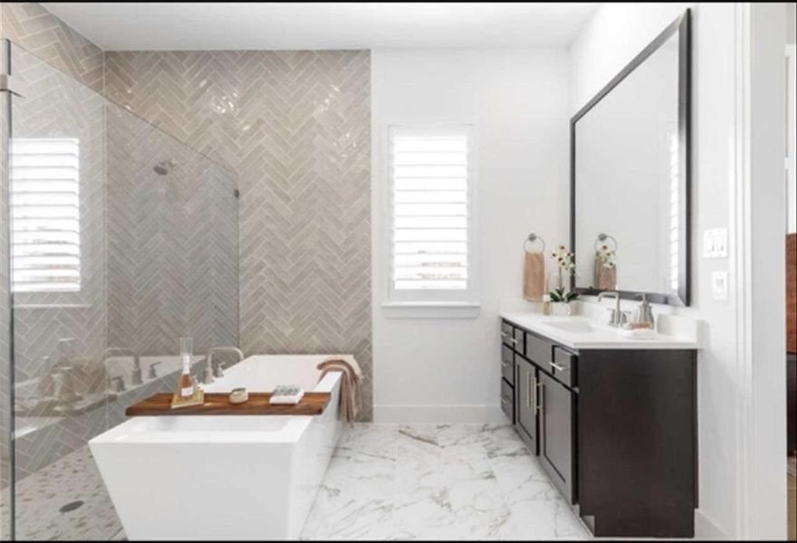 Furnished interior view inside a new home in Canyon Creek Estates, Sherman (Image 5). Furnished interior view inside a new home in Canyon Creek Estates, Sherman (Image 5).