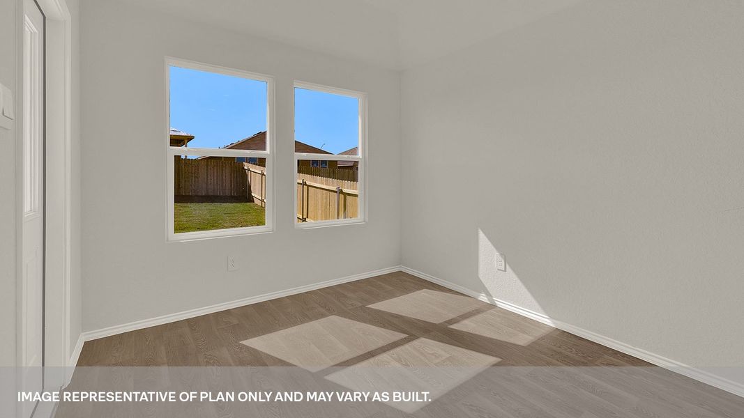Representative unfurnished interior of a home built from the The Bellvue by D.R. Horton in Arroyo Ranch, Seguin (Image 22). Representative unfurnished interior of a home built from the The Bellvue by D.R. Horton in Arroyo Ranch, Seguin (Image 22).