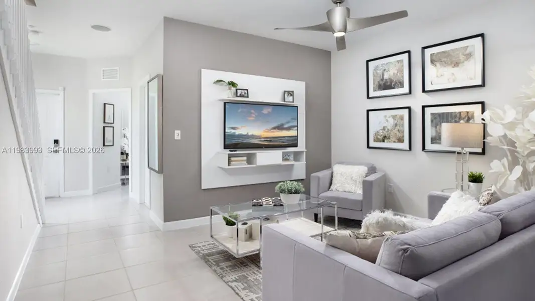 Furnished interior view inside a new home in Altamira, Homestead (Image 5). Furnished interior view inside a new home in Altamira, Homestead (Image 5).