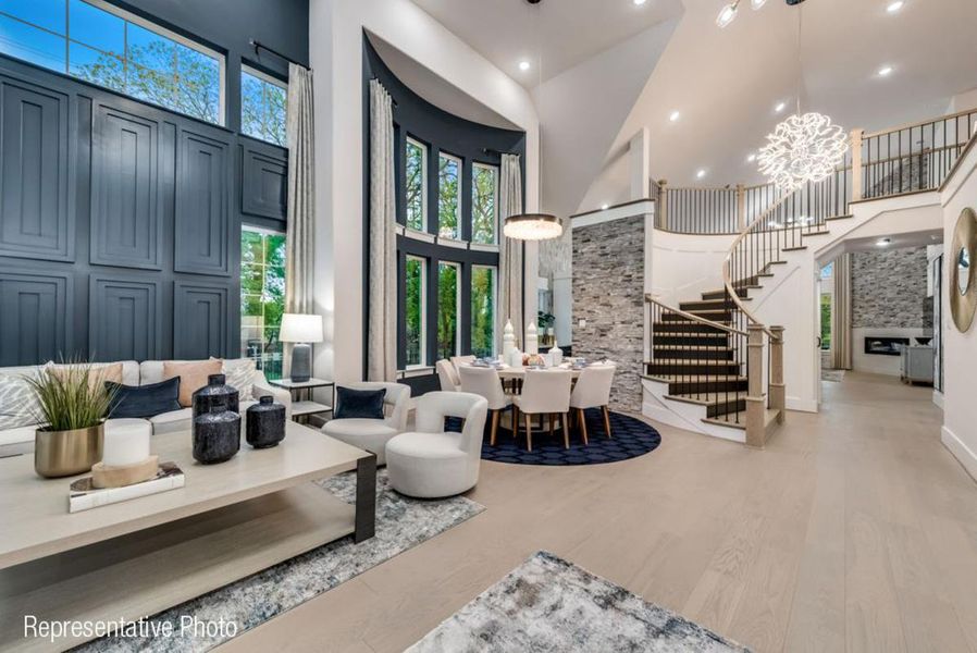 Furnished interior view inside a new home in Justin Crossing, Justin (Image 3). Furnished interior view inside a new home in Justin Crossing, Justin (Image 3).