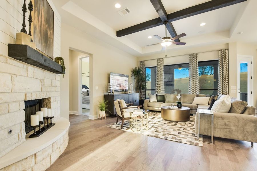 Representative furnished interior of a home built from the Siena II by Giddens Homes in Clearwater Ranch, Liberty Hill (Image 84).