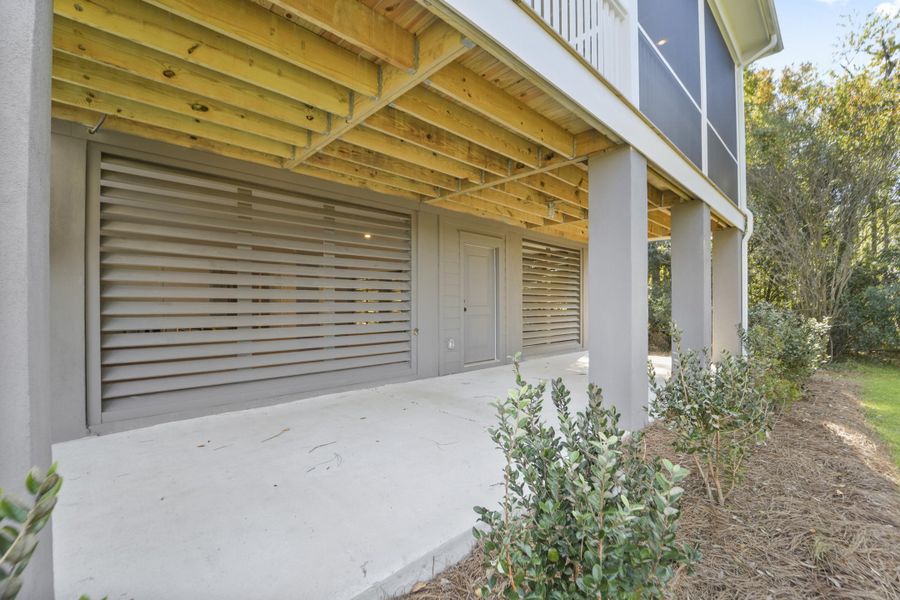 Exterior details and patio area of a home in , Charleston (Image 26).