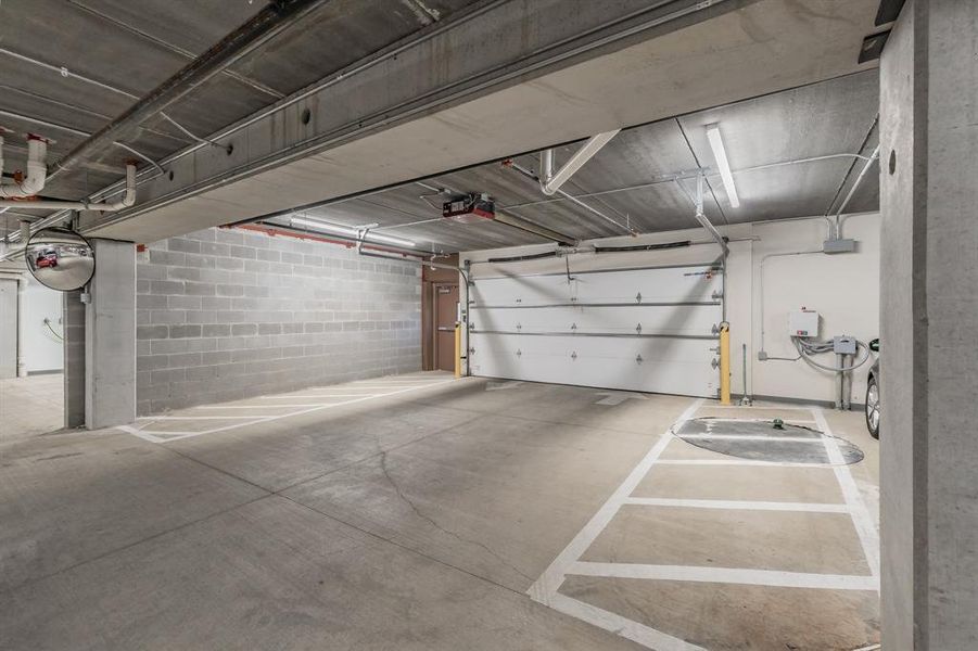 Underground garage access.