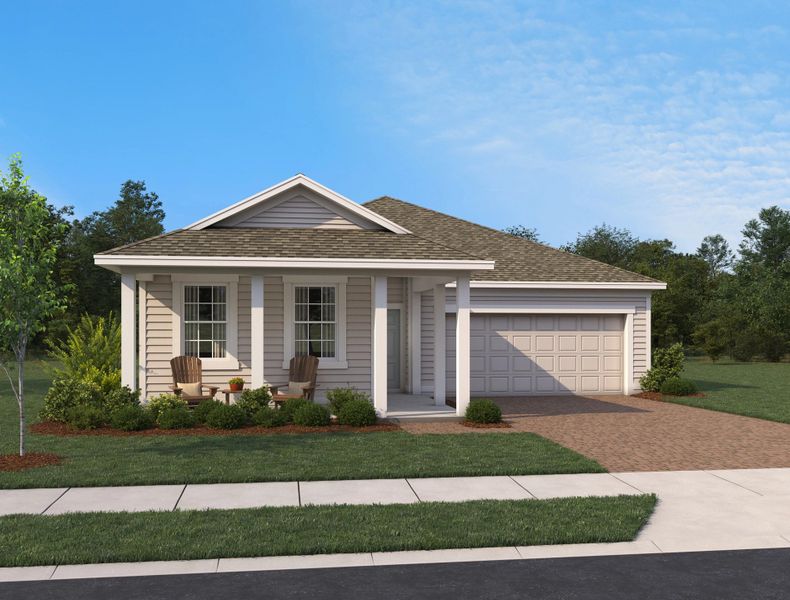 Representative exterior photo of a completed home built from the Plant II by Ashton Woods in Ardisia Park Traditional, New Smyrna Beach, FL (Image 19). Representative exterior photo of a completed home built from the Plant II by Ashton Woods in Ardisia Park Traditional, New Smyrna Beach, FL (Image 19).