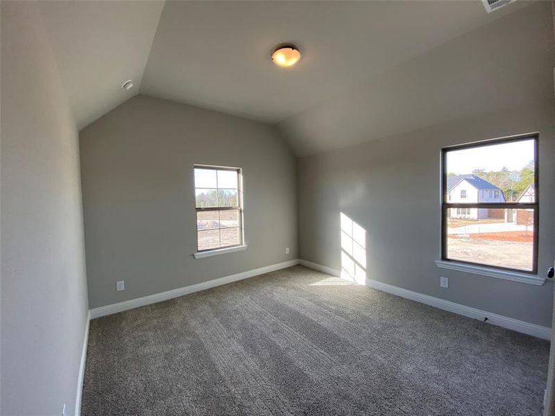 Bed 3 with vaulted ceiling has it's own bathroom and is perfect for guests or adults at home