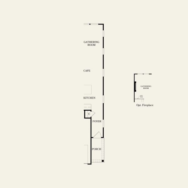 2D floor plan layout for the Cooper by Pulte Homes in Parkside Towns, Charlotte, NC (Image 5).