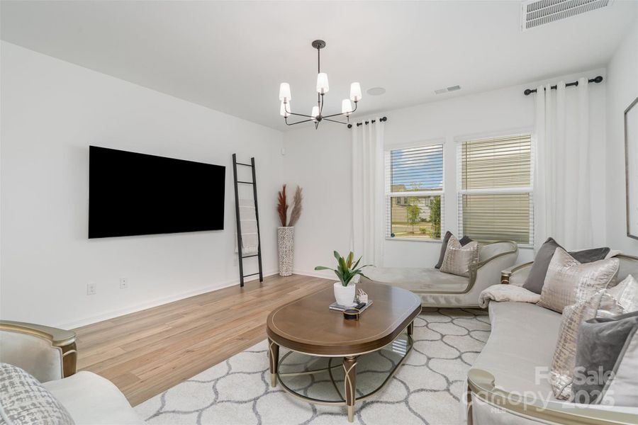 Furnished interior view inside a new home in Element Park, Charlotte (Image 11). Furnished interior view inside a new home in Element Park, Charlotte (Image 11).