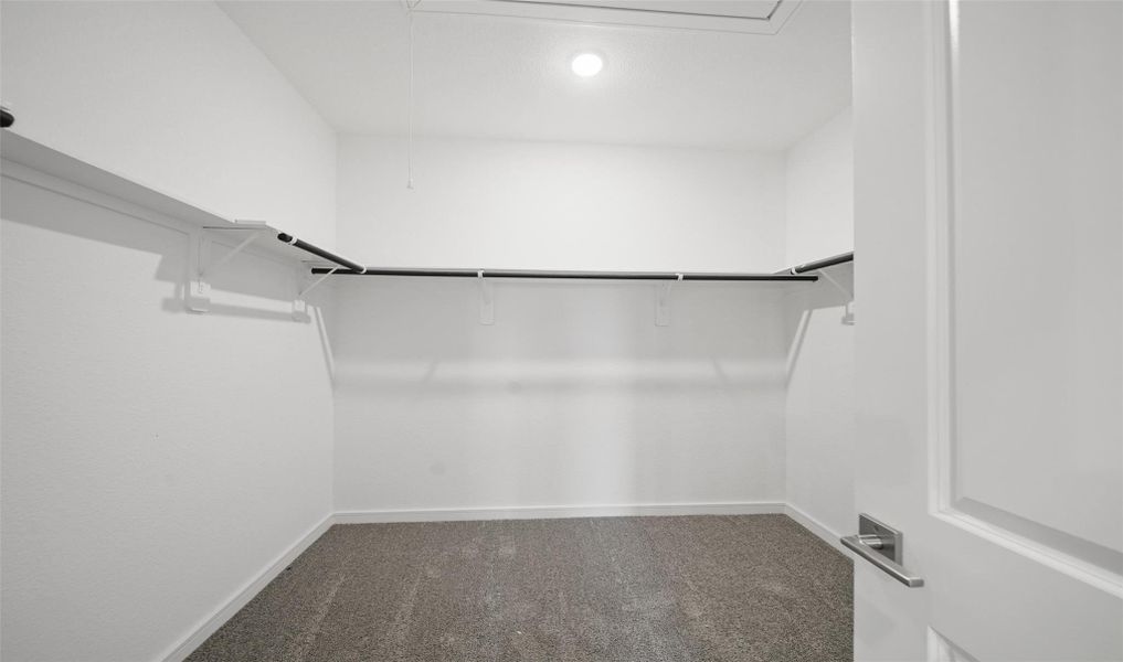 Large walk-in closet in the primary suite (*Photo not of actual home and used for illustration purposes only.)