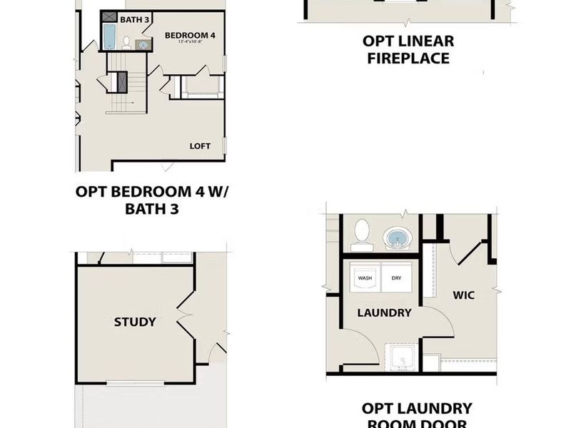 2D floor plan layout of this home in Mercer Meadows, Royse City, TX (Image 5).