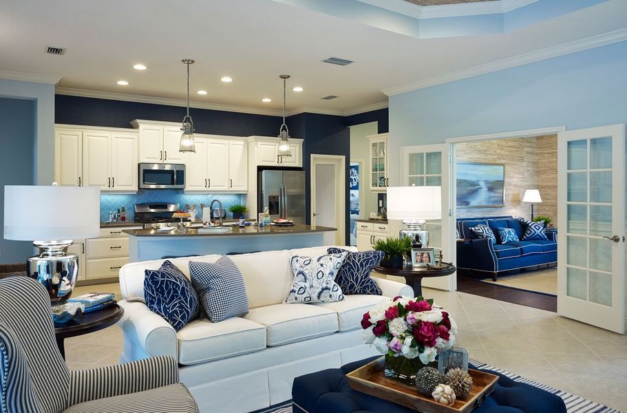 Representative furnished interior of a home built from the Bright Meadow 2 by Neal Communities in Grand Palm, Venice (Image 8).