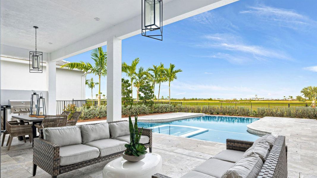 Exterior details and patio area of a home in , Palm Beach Gardens (Image 2).