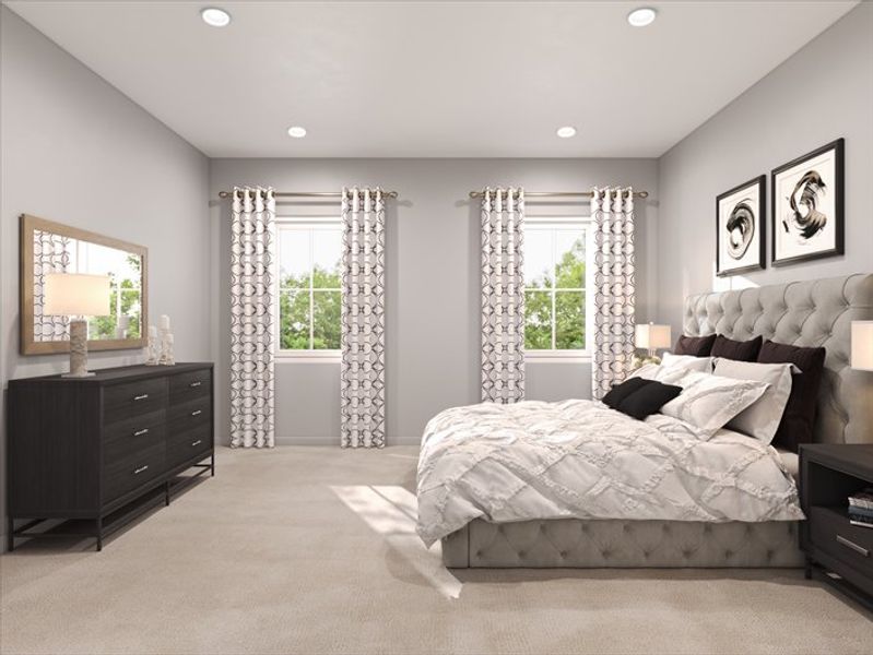 Representative furnished interior of a home built from the Nassau Cove Quick Move-In by Ryan Homes in Cobblestone at East Argent, Hardeeville (Image 10).