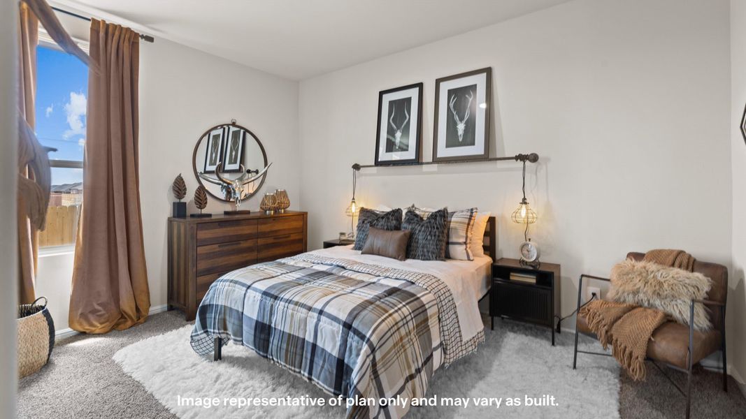 Furnished interior view inside a new home in Mustang Ridge, Andrews (Image 24).